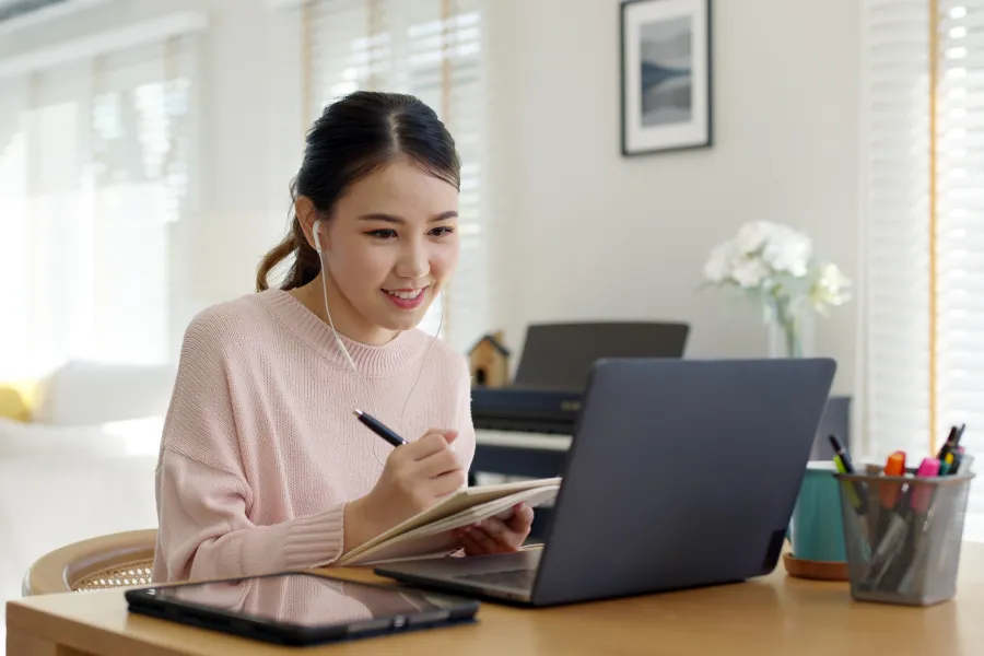 Adult Woman Studying