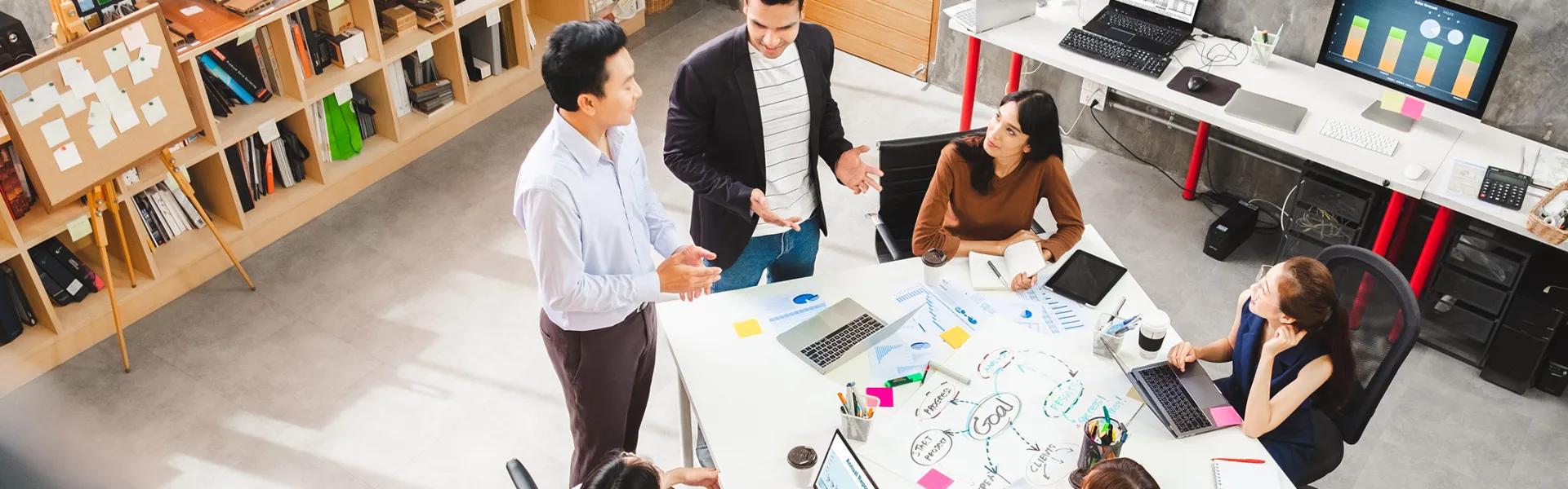People in a marketing meeting