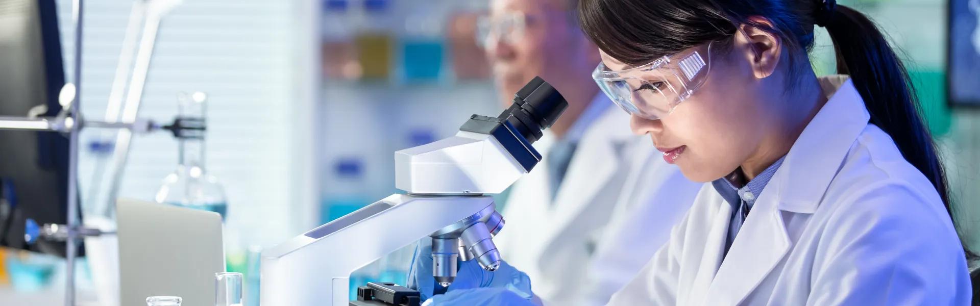 Student doing medical sciences
