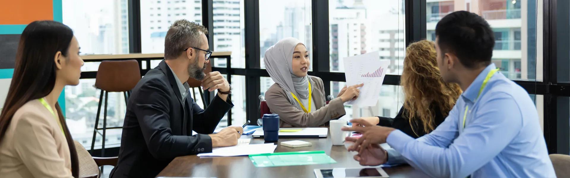 Professionals in meeting