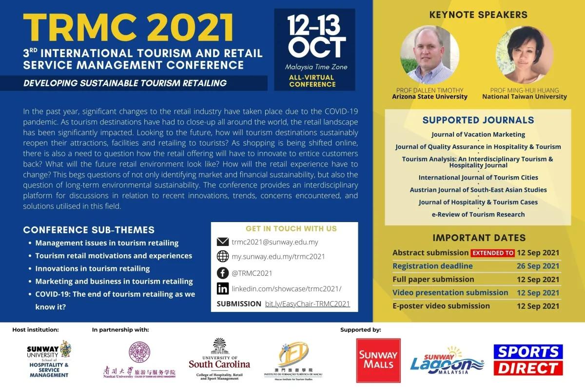 3rd International Tourism Retail and Service Management Conference (TRMC) 2021