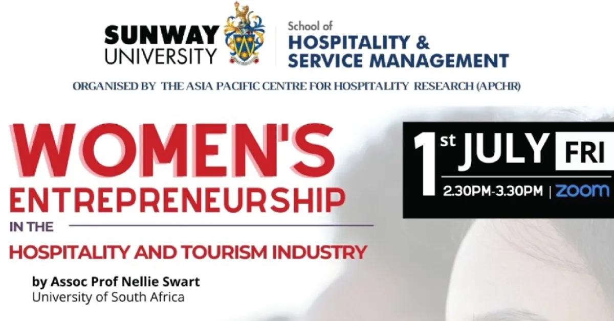 #4 SHSM Research Seminar - Women’s Entrepreneurship in the Hospitality and Tourism Industry