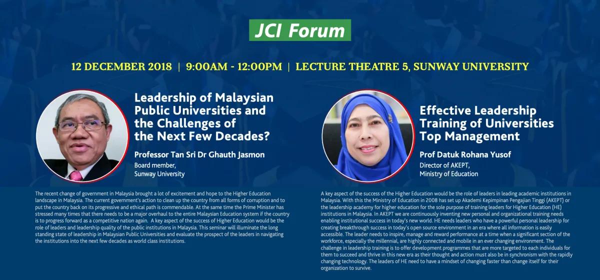 Leadership of Malaysian Public Universities and the Challenges of the Next Few Decades?