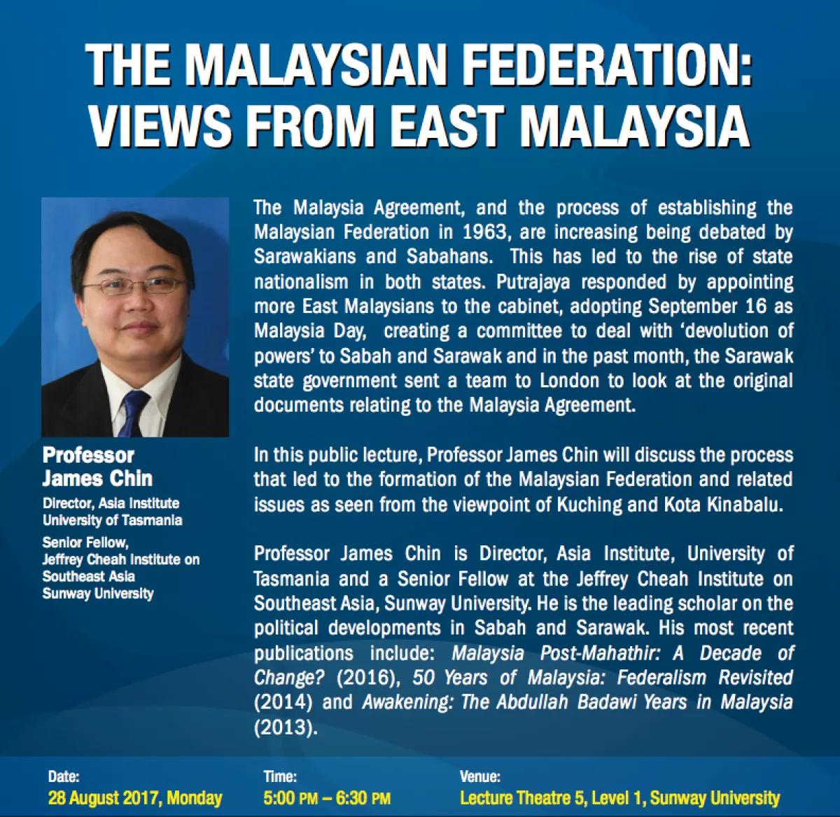 The Malaysian Federation: Views From East Malaysia