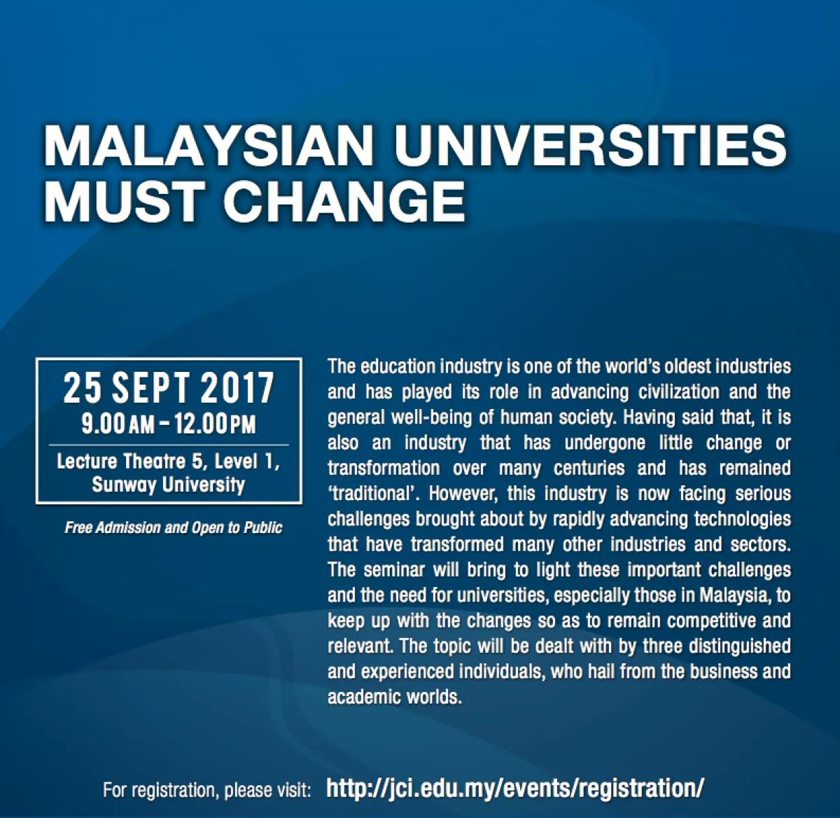 Malaysian Universities Must Change