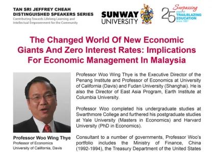 The Changed World Of New Economic Giants And Zero Interest Rates: Implications For Economic Management In Malaysia