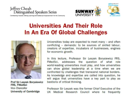 Universities And Their Role In An Era Of Global Challenges