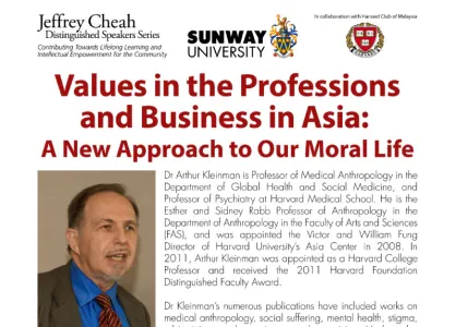 Values in the Professions and Businesses in Asia: A New Approach to Our Moral Life