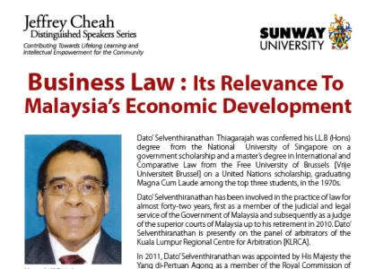 Business Law : Its Relevance To Malaysia’s Economic Development