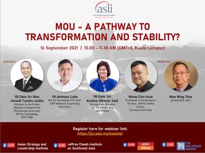 ASLI Webinar: MOU - A Pathway to Transformation and Stability?