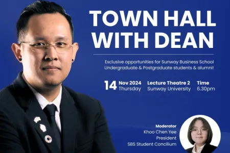 Town Hall with Professor Marc, Dean of Sunway Business School