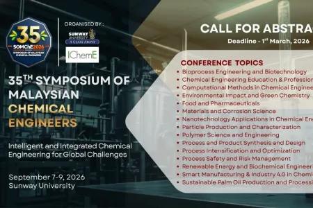 35th Symposium of Malaysian Chemical Engineers (SOMChE 2026)