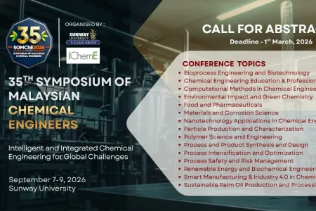 35th Symposium of Malaysian Chemical Engineers (SOMChE 2026)