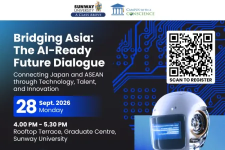 Sunway Business School, in collaboration with Nikkei Asia, will be organising “The AI-Ready Future Dialogue: Connecting Japan and ASEAN through Technology, Talent and Innovation” on 28 September 2026.