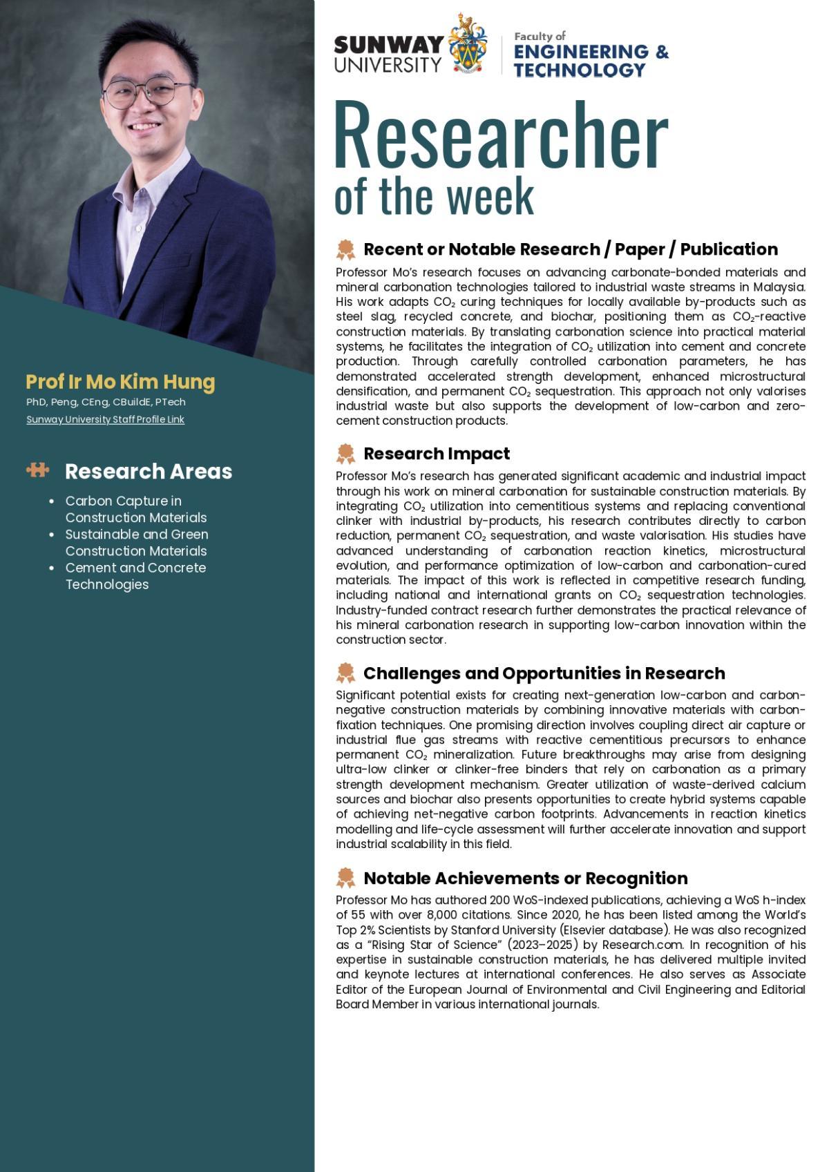 Researcher of the week