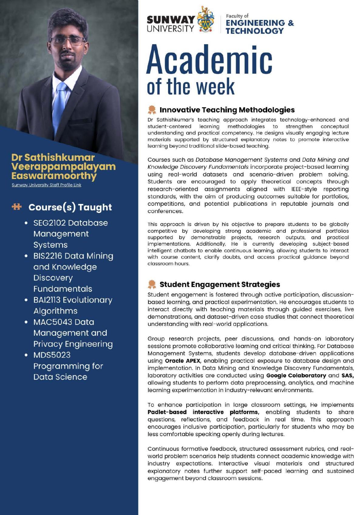 Researcher of the week