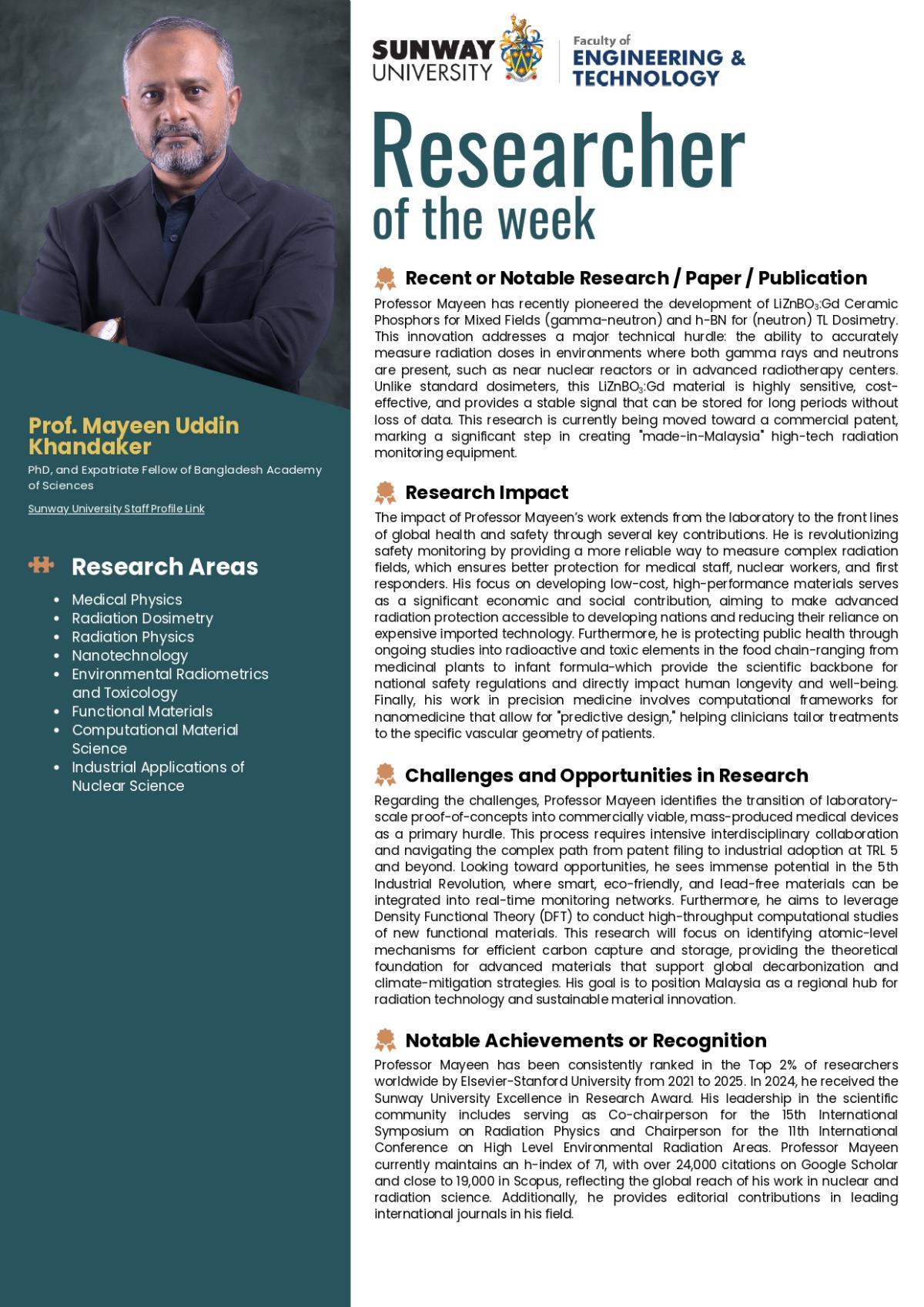 Researcher of the week