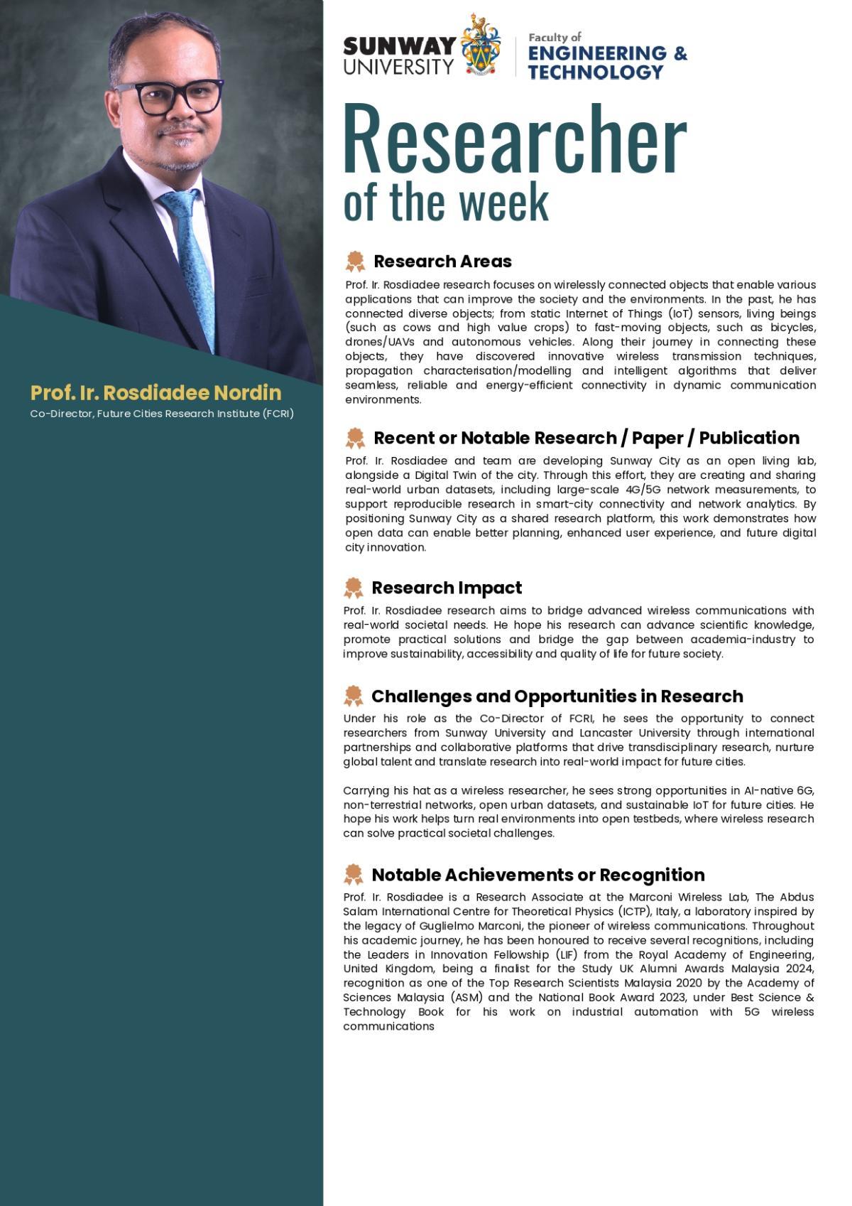 Researcher of the week