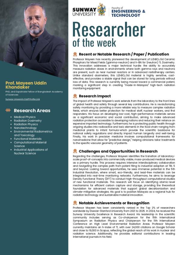 Researcher of the week