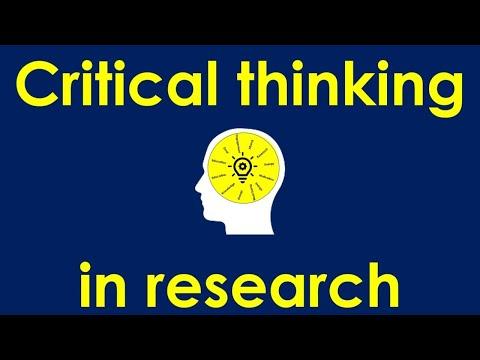 Preview image for the staff video "Critical thinking in research".