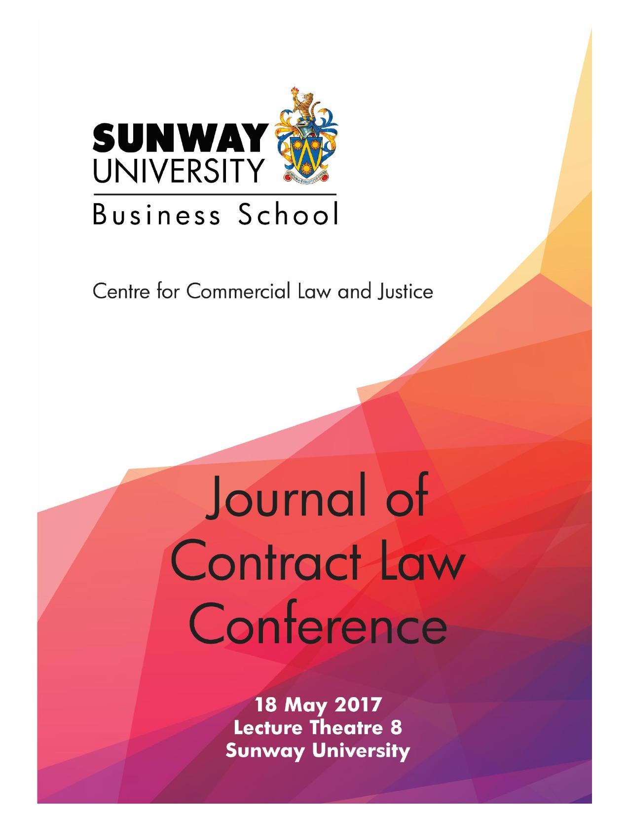 Journal of Contract Law Conference