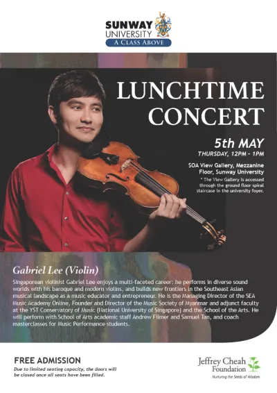 Lunchtime Concert - Gabriel Lee