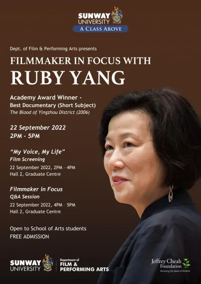 Filmmaker in Focus Ruby Yang