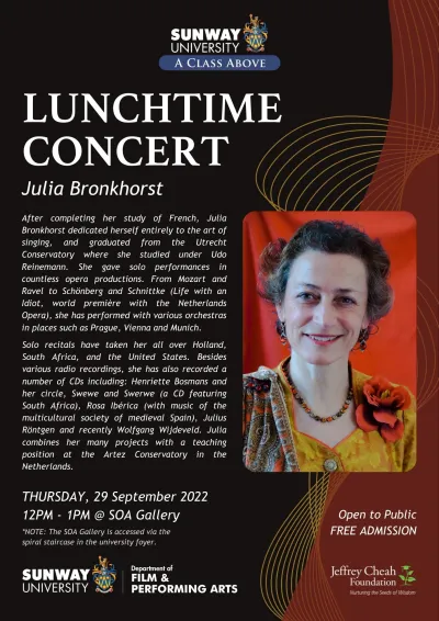 Lunchtime Concert - Julia Bronkhorst