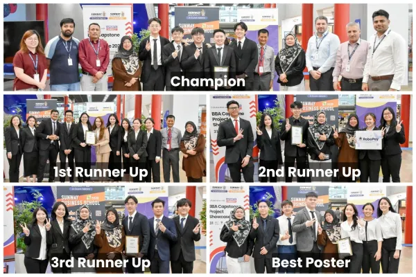 Final-year Business Analytics students presented their outstanding capstone projects at the Observation Deck, Sunway University on 17 December 2024.