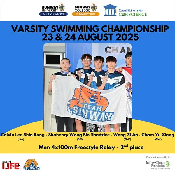 Victory in the Pool: Outstanding Achievements by Team Sunway at the Varsity Swimming Championship!