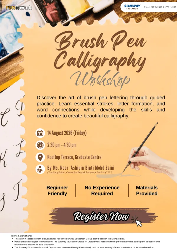 FUN@Work Brush Pen Calligraphy Workshop