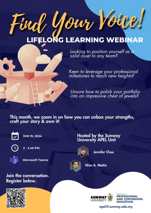 Lifelong Learning Webinar: Find Your Voice!