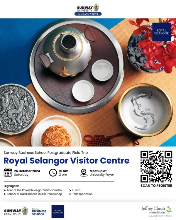 Sunway Business School Postgraduate Student Trip to the Royal Selangor Visitor Centre