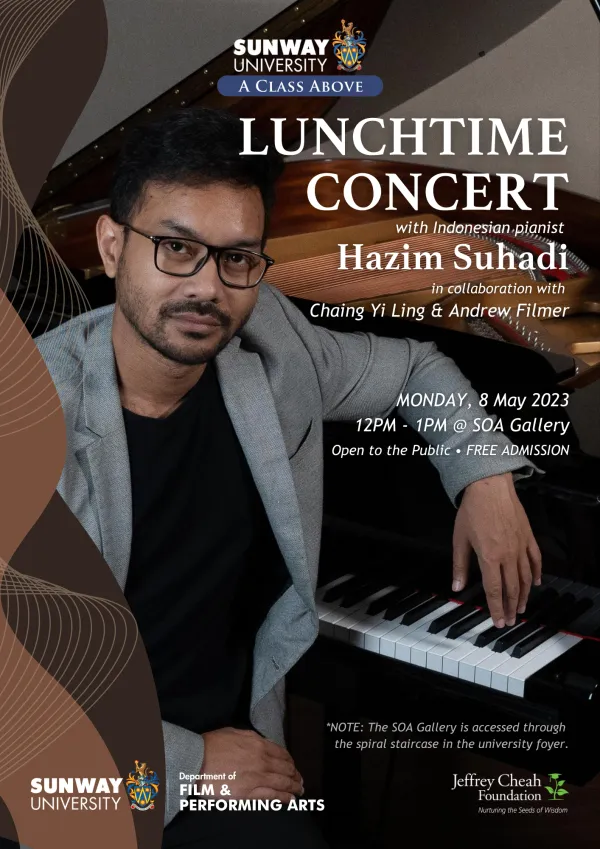 Lunchtime Concert: Hazim Suhadi (Indonesian Pianist)