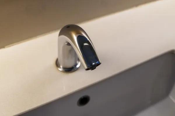 Sensor taps are also installed on all toilet sinks