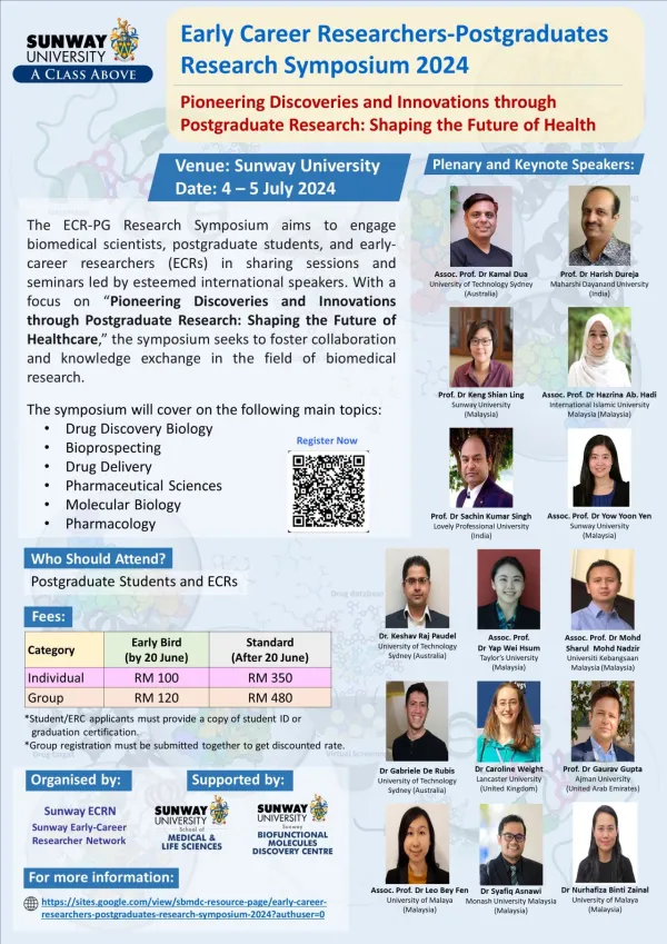 Sunway Early-Career Researchers (ECR) - Postgraduates (PG) Mini Research Symposium