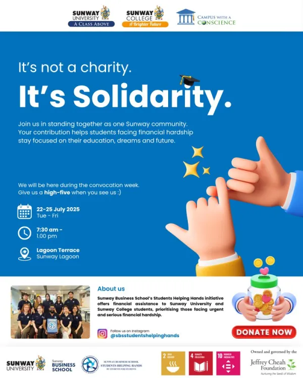 SBS Students Helping Hands Initiative @ Sunway University Convocation Week 