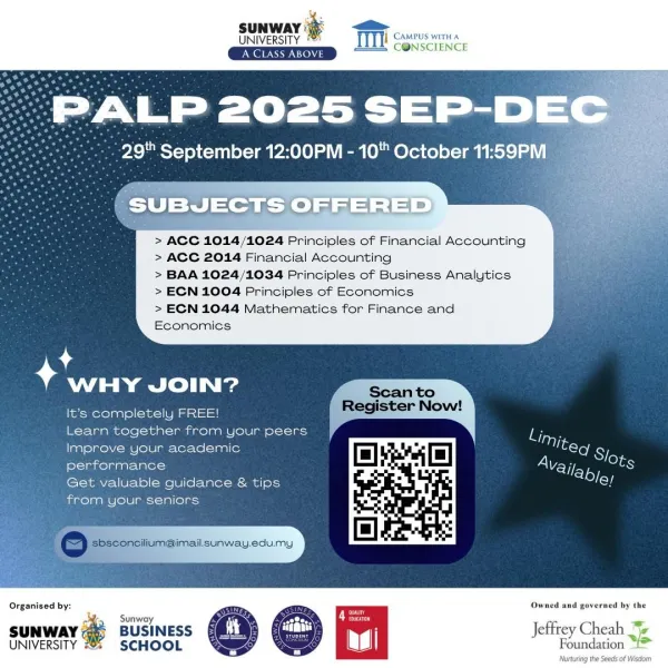 Sunway Business School Peer Assisted Learning Programme (PALP)