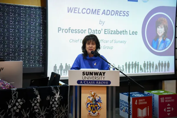 Welcome Address by Professor Dato’ Elizabeth Lee, CEO of Sunway Education Group.