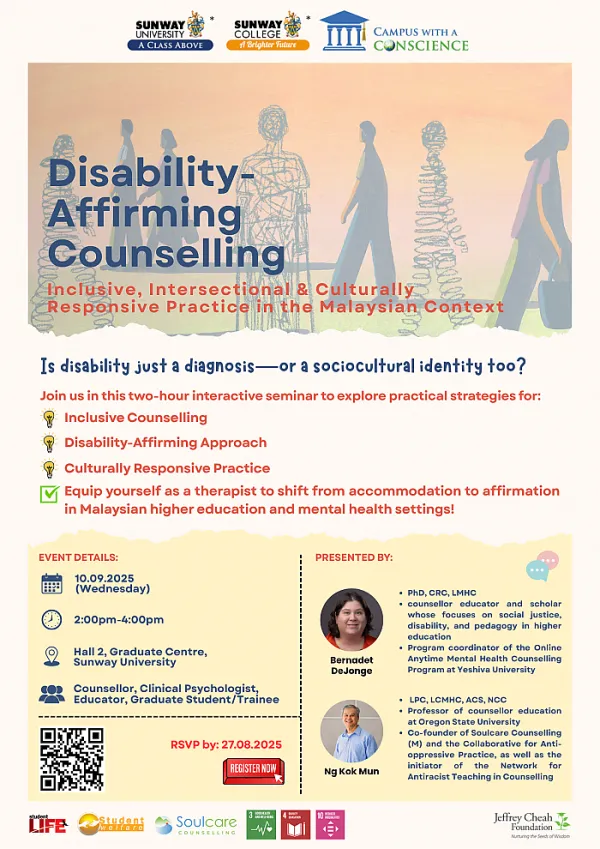 Disability-Affirming Counselling: Inclusive, Intersectional & Culturally Responsive Practice in the Malaysian Context