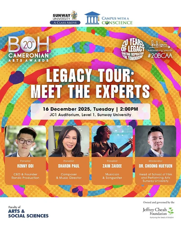 “20 Years of Legacy: Igniting Inspiration for Tomorrow,” – an Industry Panel Sharing for Sunway University’s School of Film & Performing Arts (SFPA)
