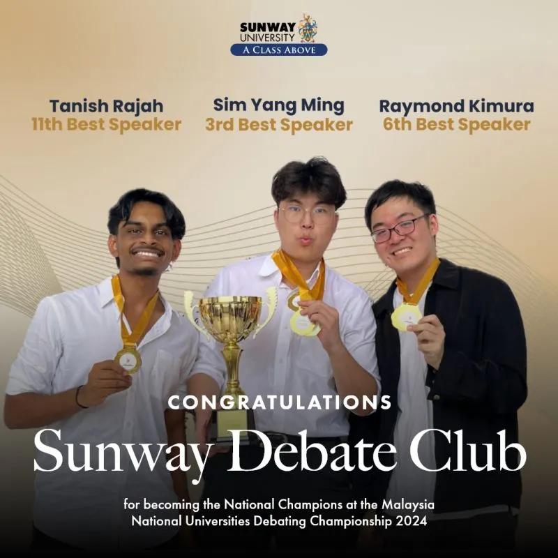 Team Sunway Wins 2024 Malaysian Nationals University Debating Championship