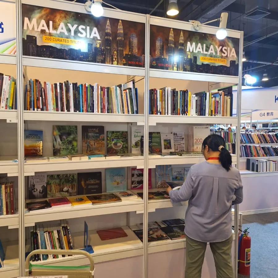 Our titles being prominently featured in the Malaysian Pavilion and the Universities Library Acquisition Section