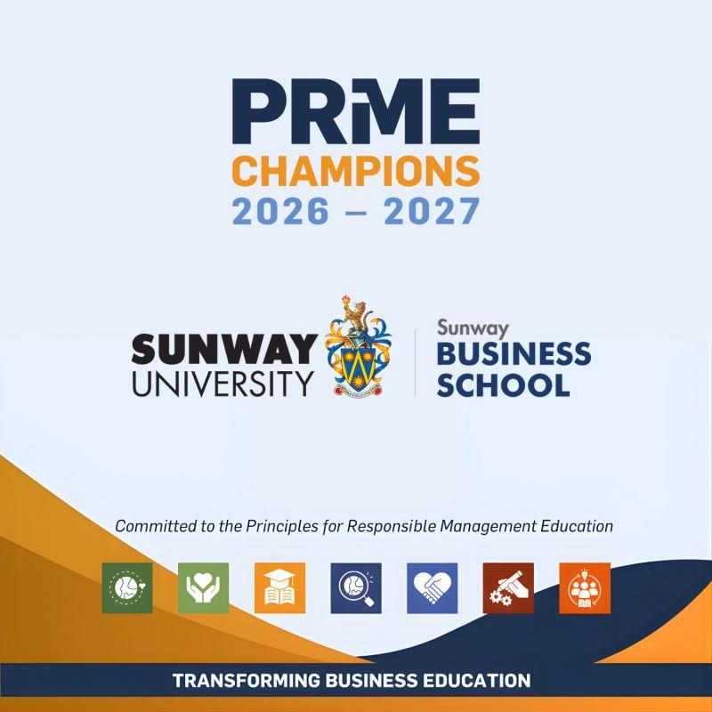 Sunway Business School named PRME Champion for 2026–2027!