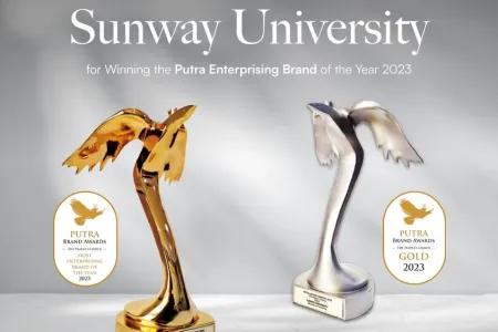 Sunway University Wins Nation's Most Enterprising Brand and Gold Standard in Education at Putra Brand Awards 2023