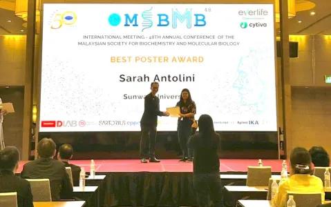 BSc (Hons) Biomedicine StudentWins Best Poster Award at 48th Annual MSBMB Conference