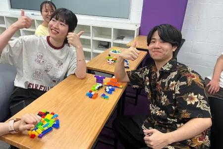 Where Building Blocks Meets Language