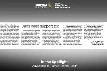 In the Spotlight: Advocating for Fathers' Mental Health