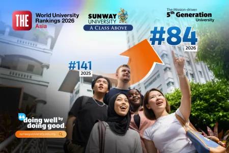 Breaking Into Asia’s Top 100: Sunway University Rises to #84 in THE Asia Rankings 2026