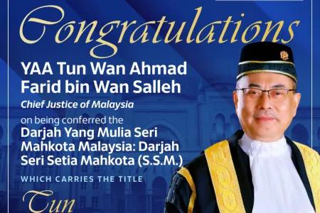 Celebrating the Conferment of the S.S.M. Award upon Malaysia's Chief Justice